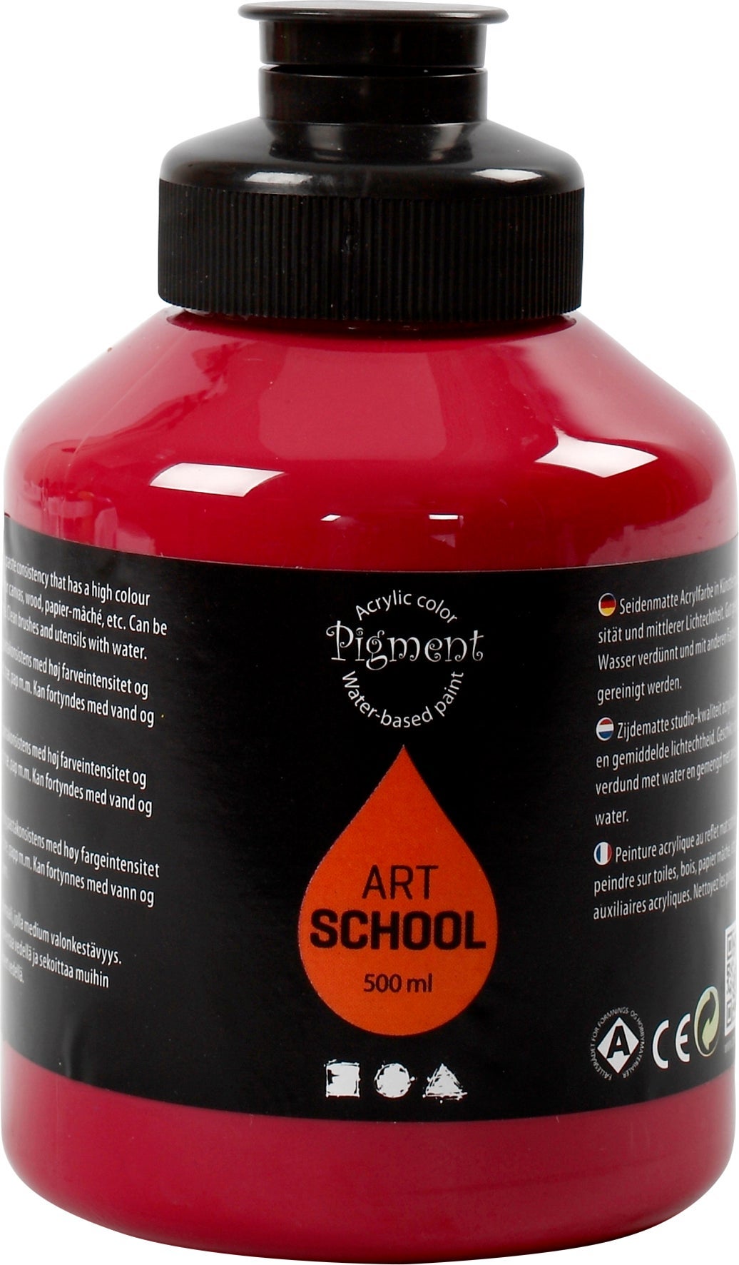 [8100741] Akrylfärg Pigment 500ml mörkröd