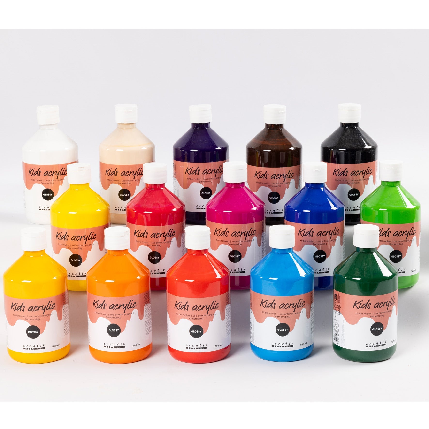 [8100307] Akrylfärg blank 500ml mix 15 st/fp