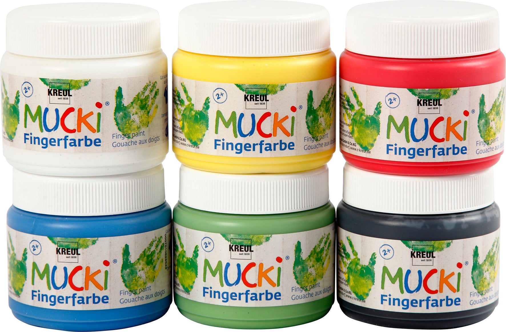 [8300952] Fingerfärg mixade  6 x 150 ml