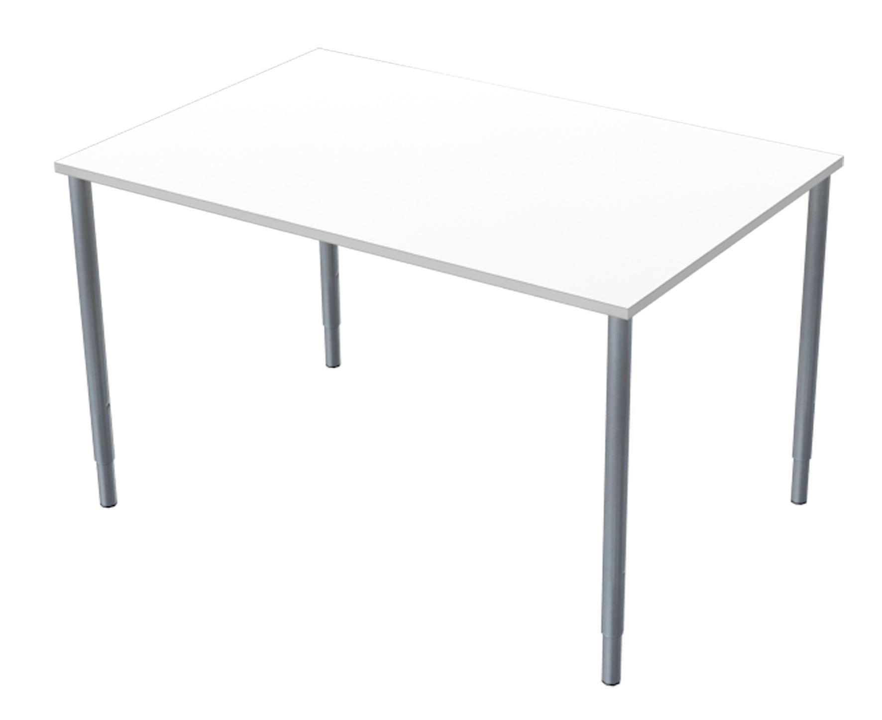 [2482181] Skrivbord 120x80 cm vitmelamin/silver Lanab