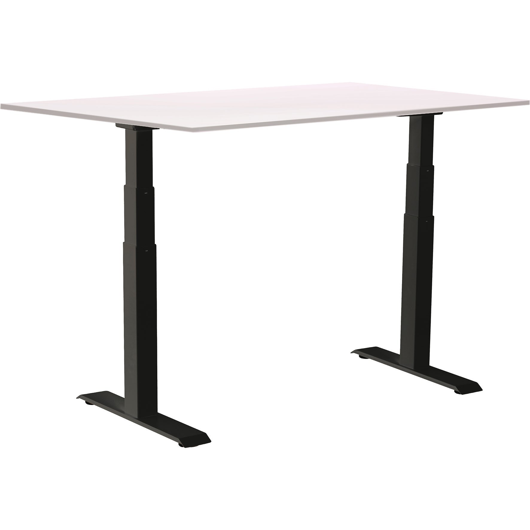 [8559280] Skrivbord el Easydesk Adapt VI vit/svart 140x80 cm