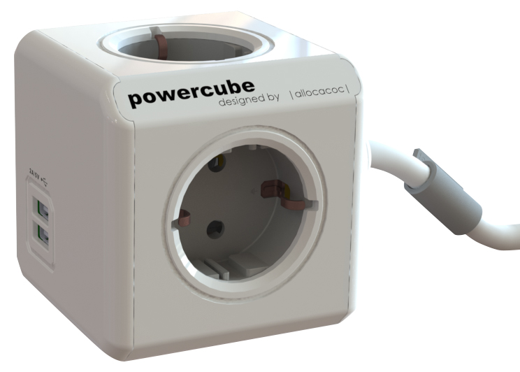 [2840310] Grenuttag Powercube 4+USB 1,5m