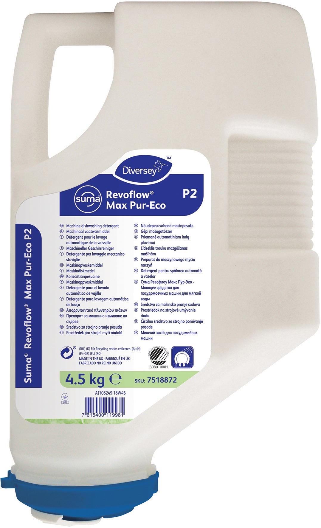 [2260574] Maskindiskmedel Suma Revofl Max P-Eco 3 x 4,5 kg