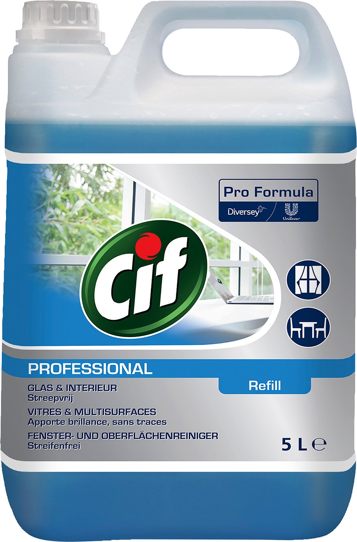 [2256445] Glasputsmedel Cif Professional Glas & Universal 5 liter