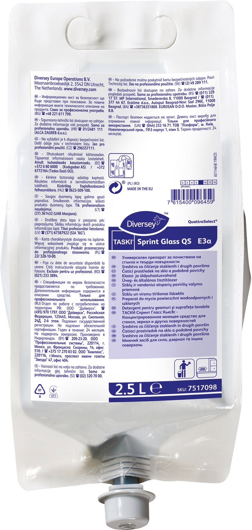 [2260294] Glasrengöringsmedel Sprint Glass QS 2,5 liter