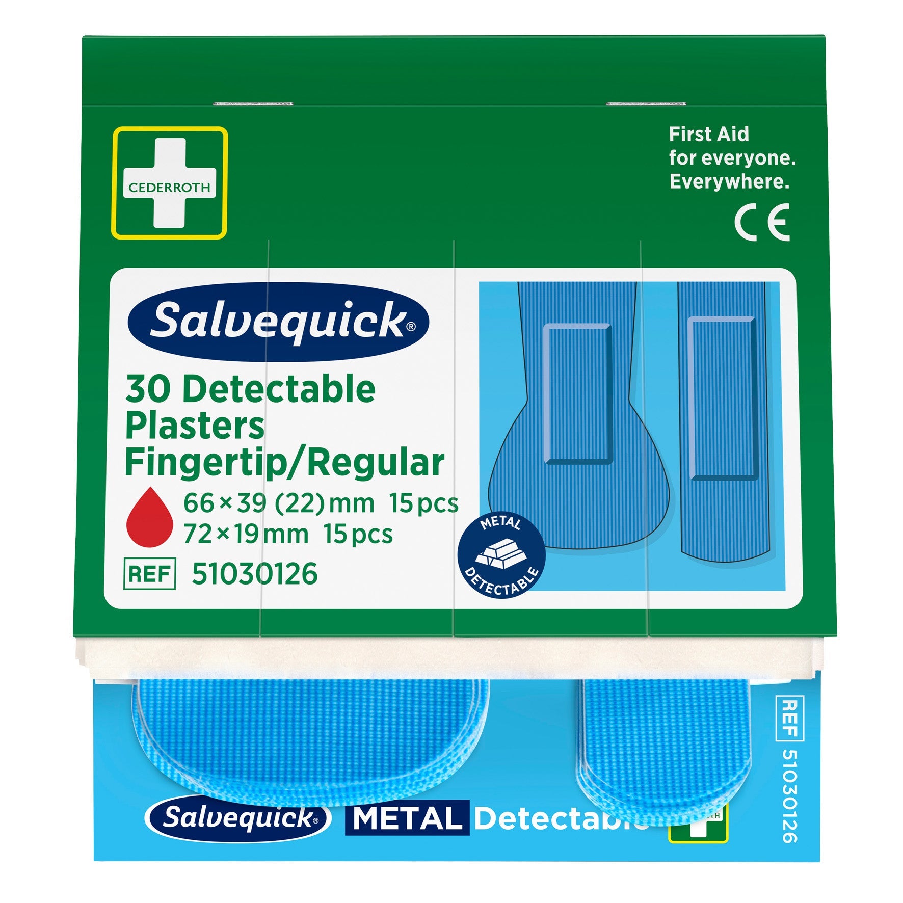 [2890269] Plåsterrefill Detectable 6754 CAP  6 x 30 st/fp Fingertopp/Regular