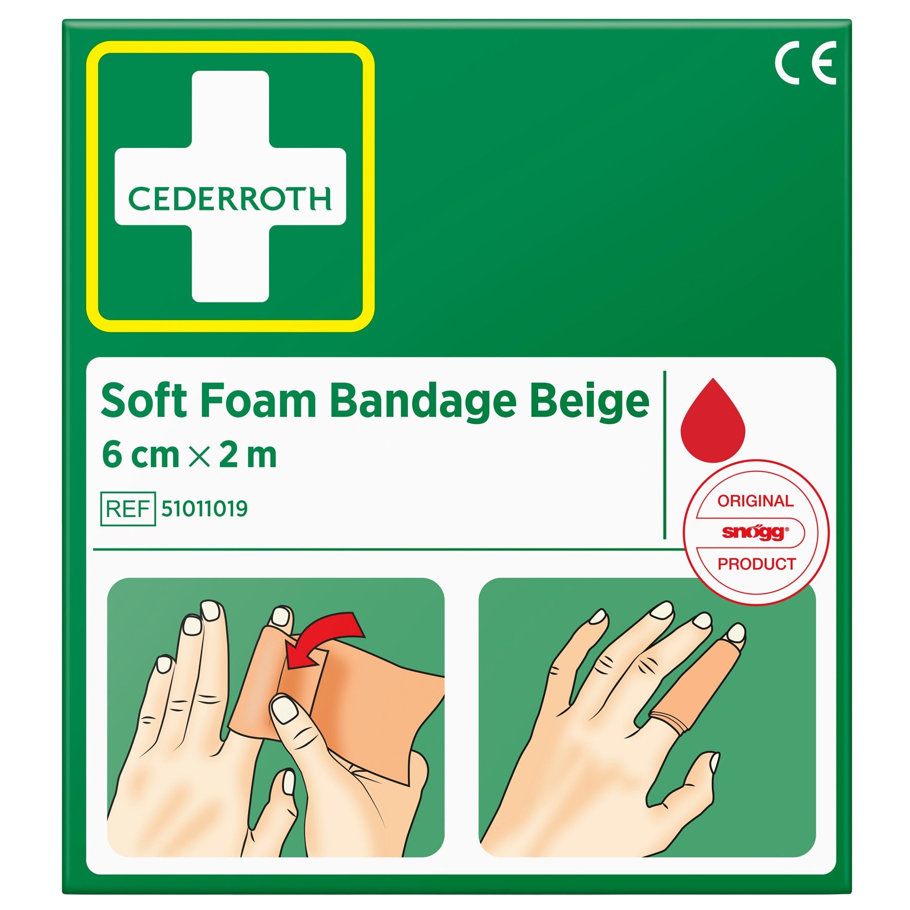 [8559095] Bandage Soft Foam Cederroth Beige 60 mm x 2 m