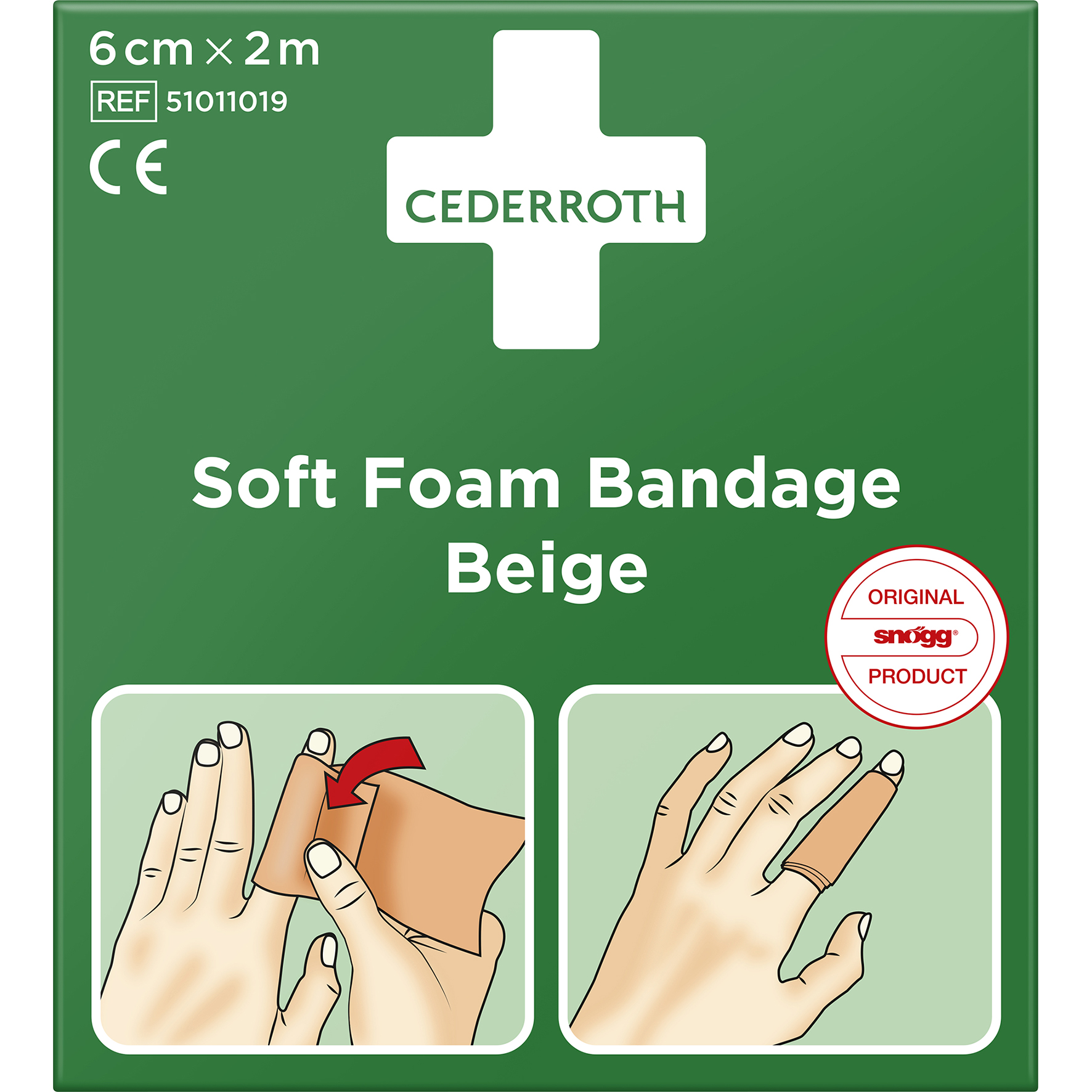 [8559095] Soft Foam Bandage Beige 6cmx2m