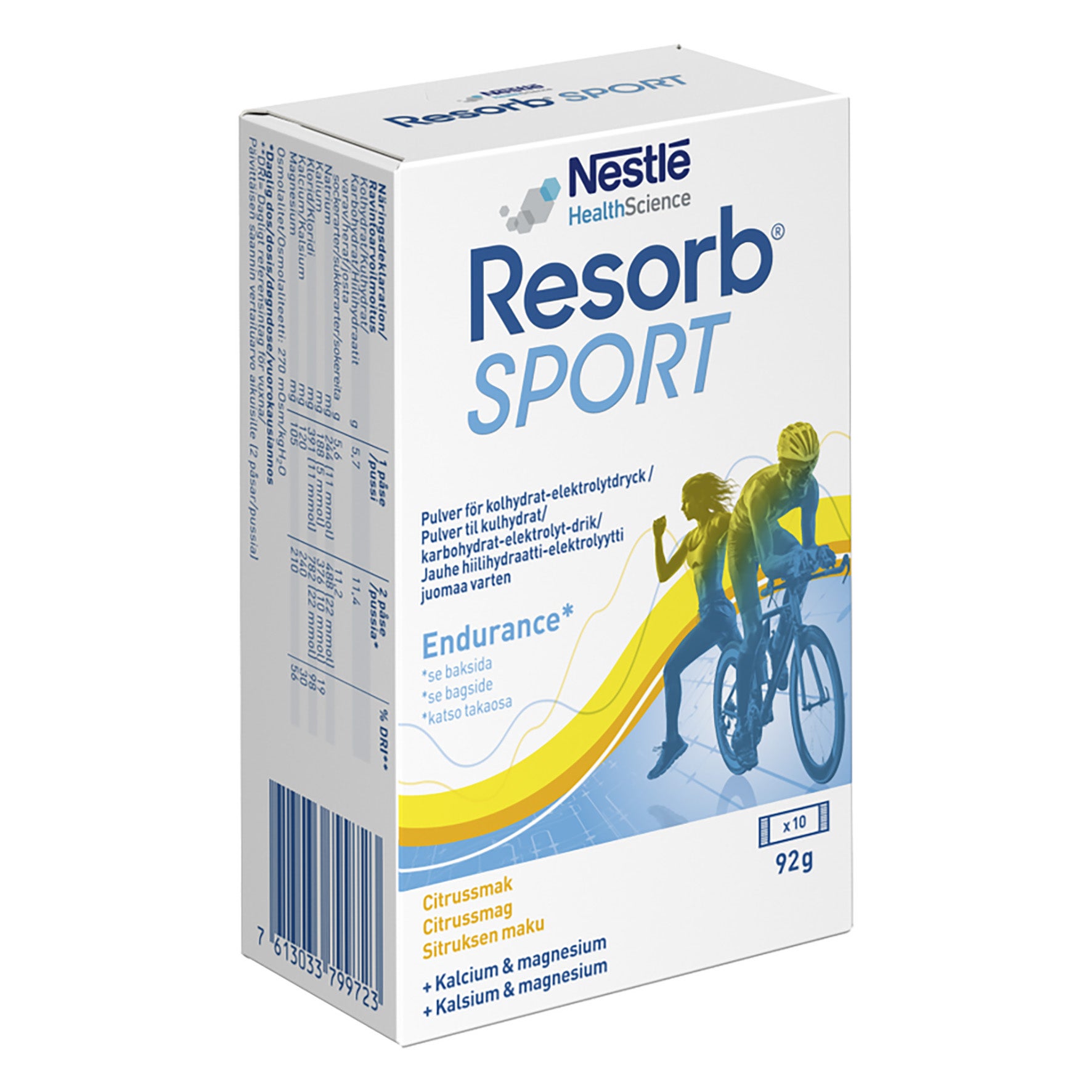 [8560182] Vätskeersättning Resorb dospåse Sport Citrus 10 st/fp