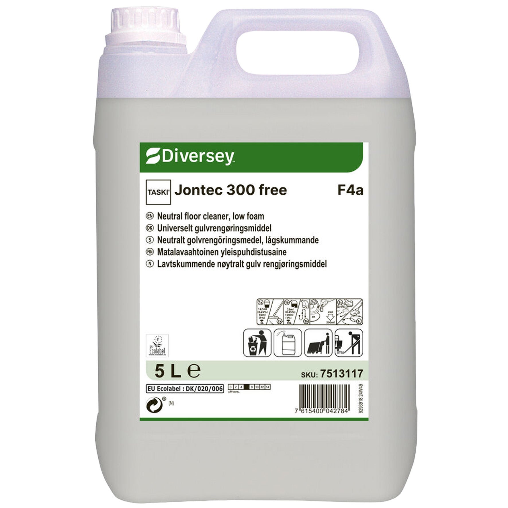 [2256450] Golvrengöringsmedel Jontec 300 free 5 liter