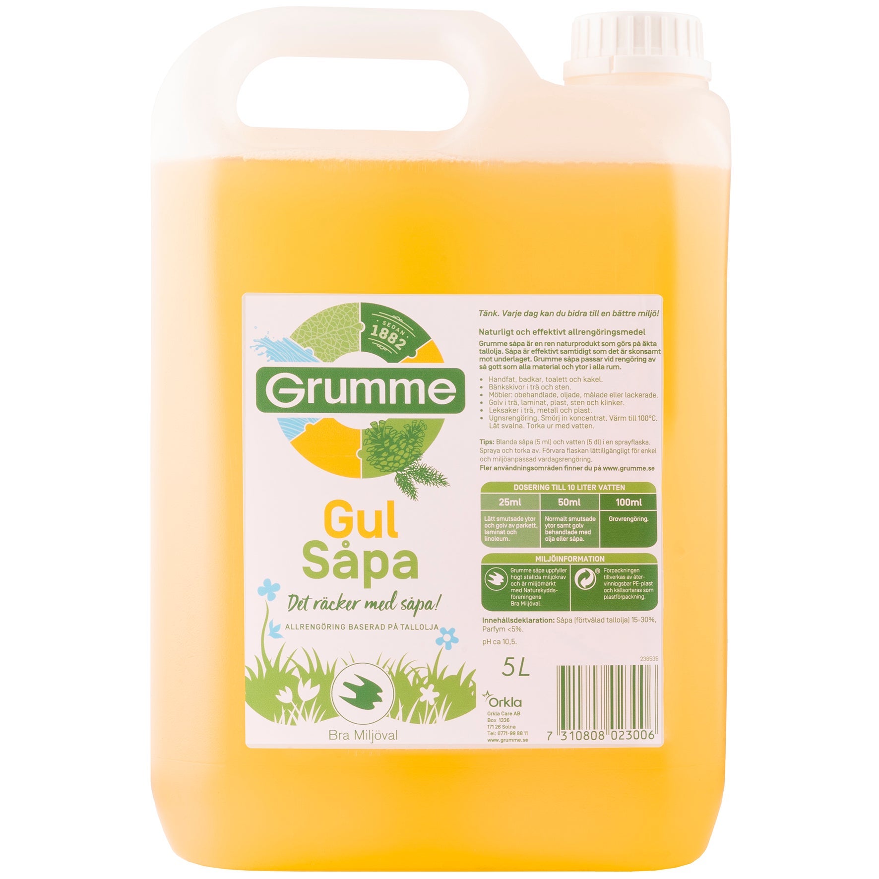 [8555653] Såpa Gul Grumme 5 liter