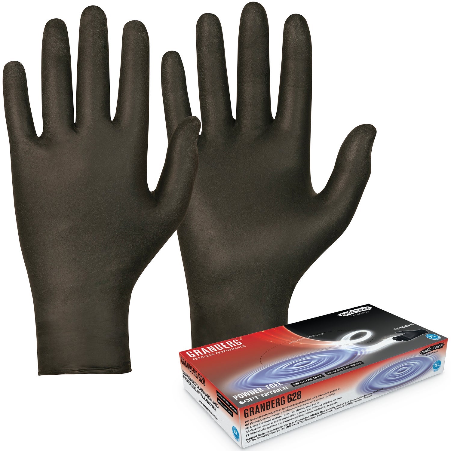 [8558968] Handske Nitril svart L 100 st/fp