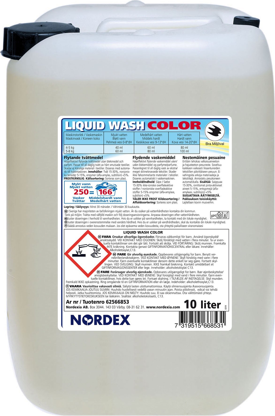 [2260164] Flytande tvättmedel Liquid Wash Color 10 liter