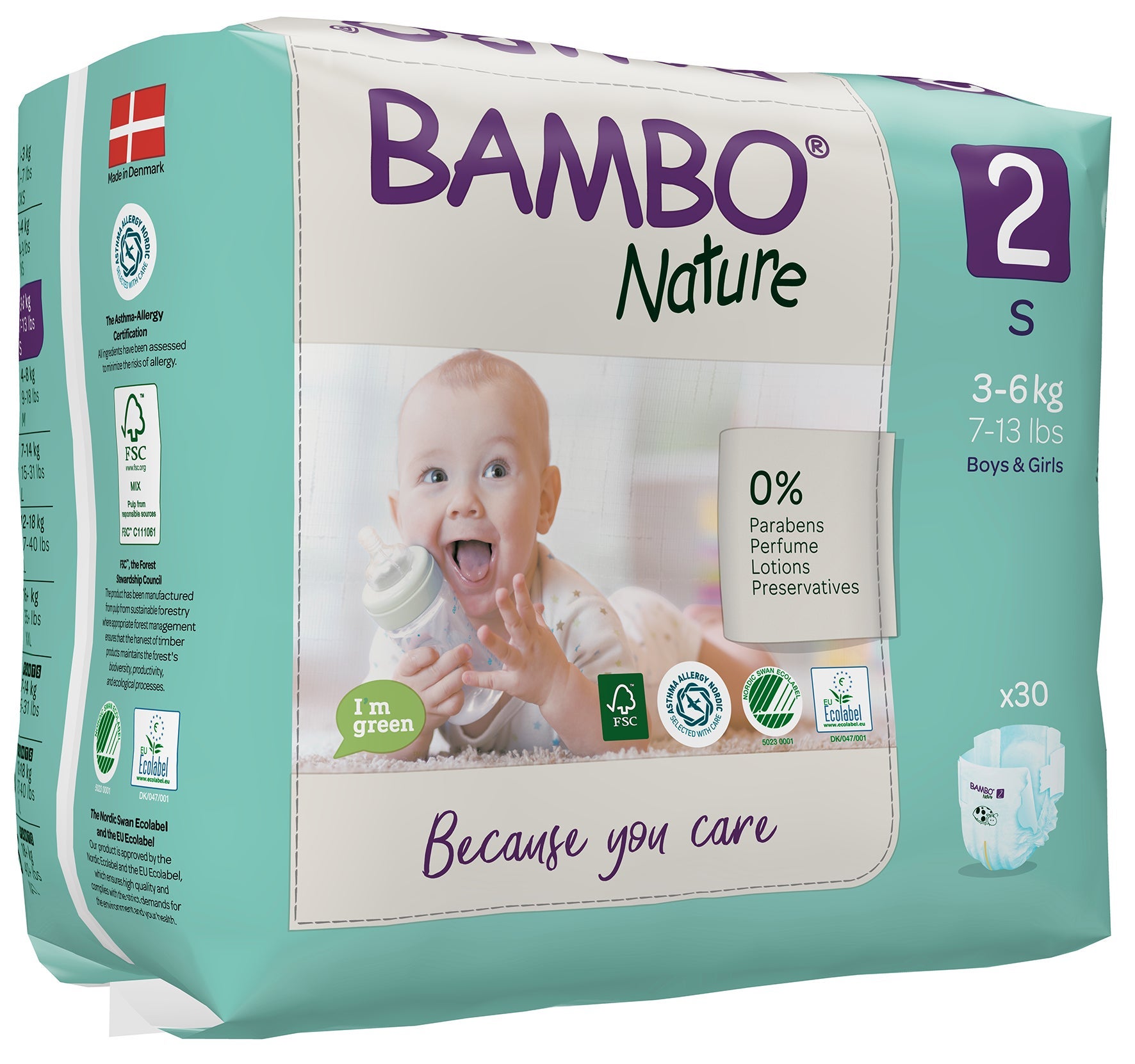 [8556123] Blöja Bambo Nature 3-6 kg 30 st/fp