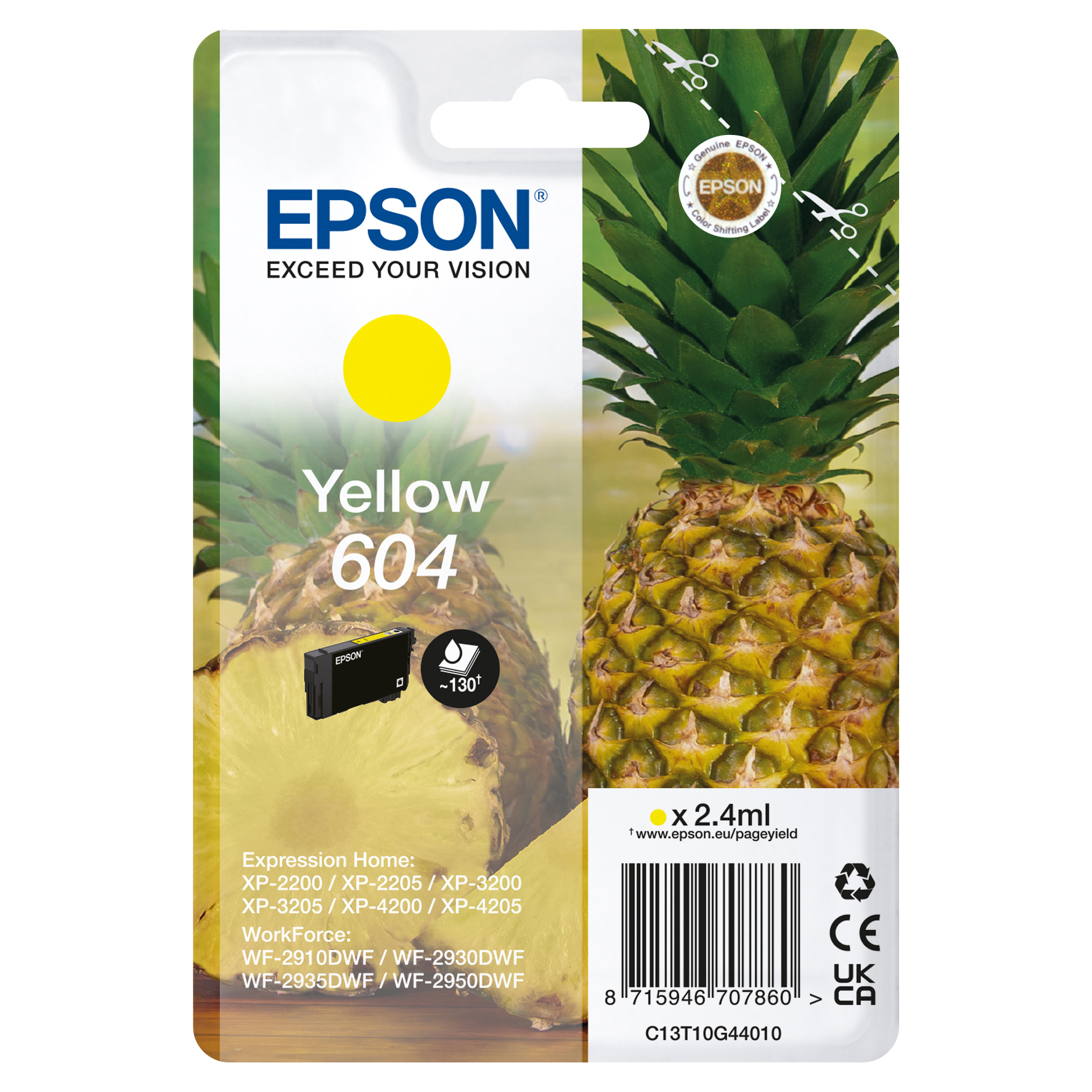[5701526] Bläck Epson 604 gul 2,4ml