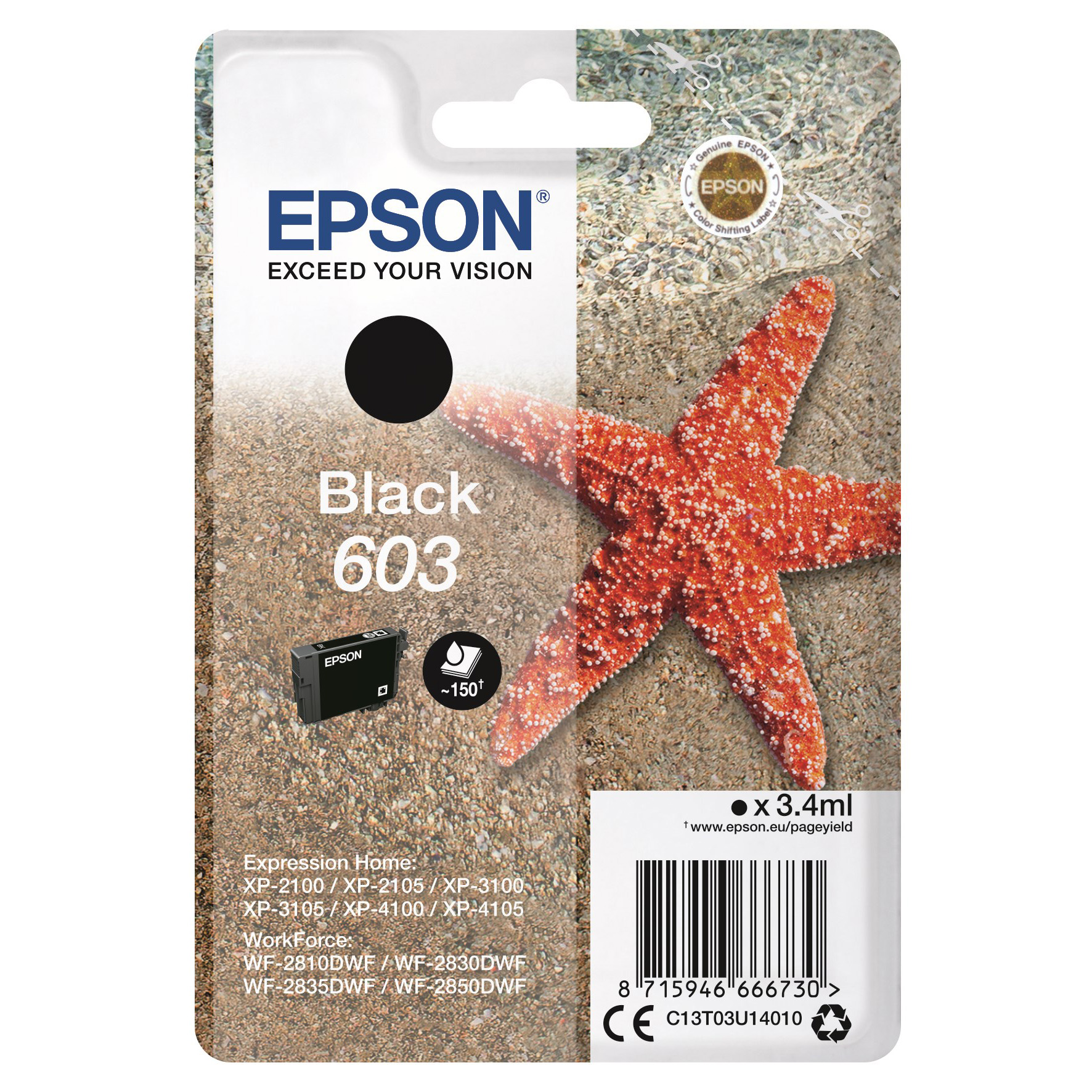 [5701533] Bläck Epson 603 svart 3,4ml
