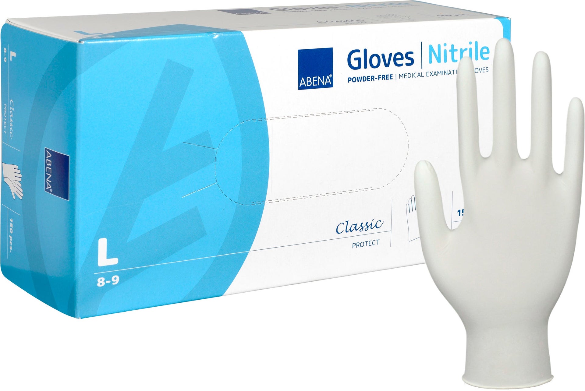 [2260413] Handske Nitril Puderfri L vit 150 st/fp