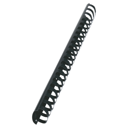 [E4028186] Plastspiral CombBind oval A4 45mm svart 50st/fp