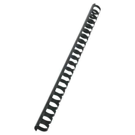 [E4028601] Plastspiral CombBind A4 21-ring 19mm svart 100st/fp