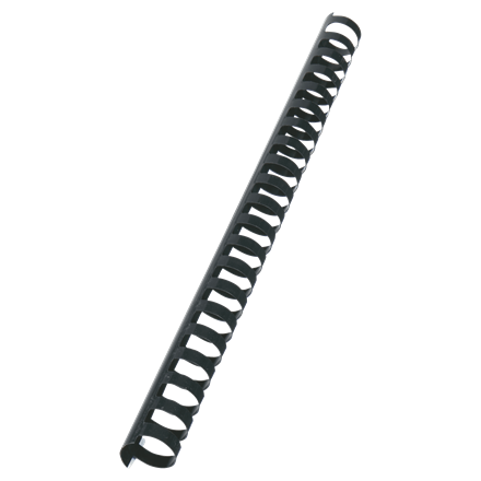 [E4028602] Plastspiral CombBind A4 21-ring 22mm svart 100st/fp