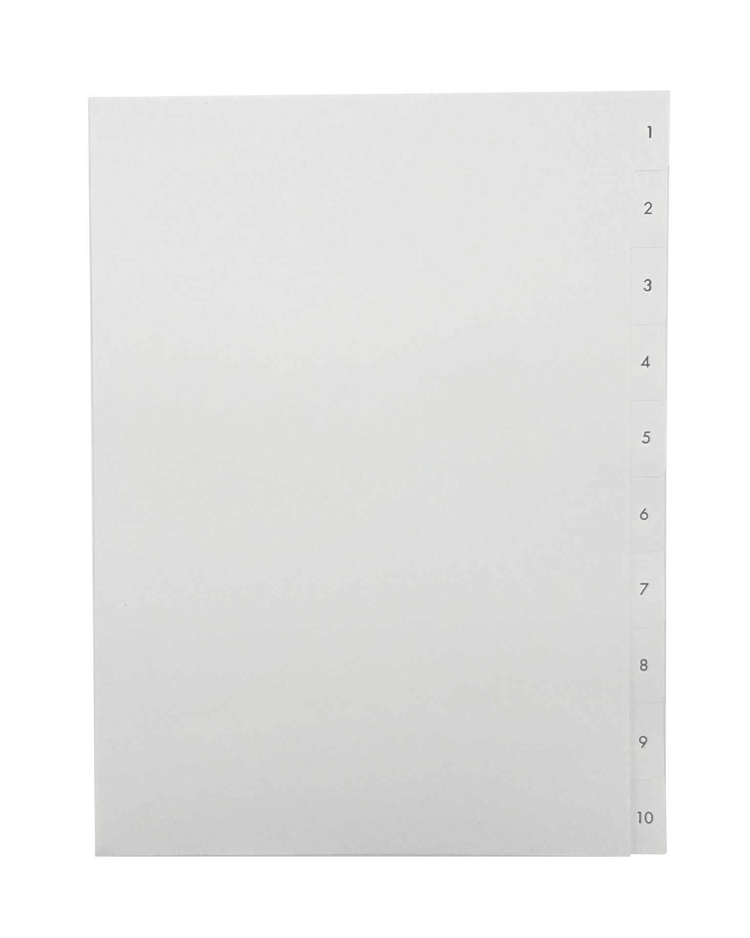 [EEGERNA025] Register A4 1-10 vita papper oh 25st/fp