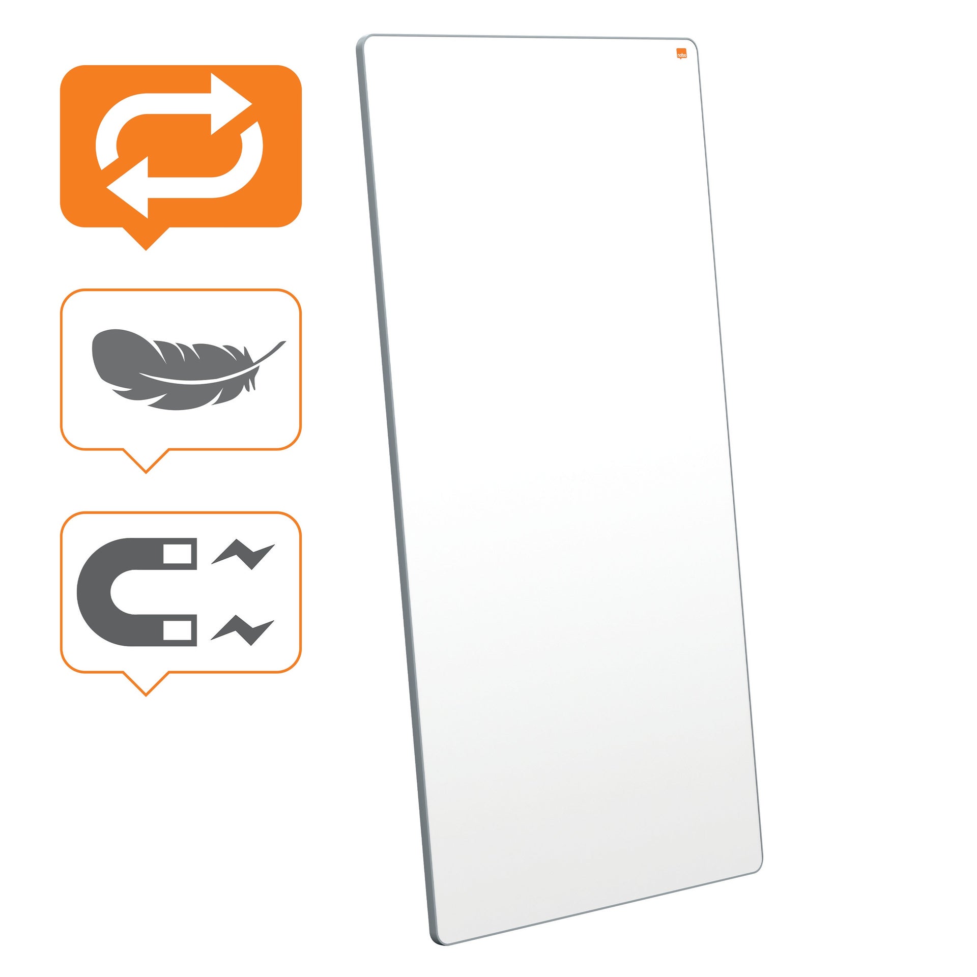 [8562514] Mobil Whiteboard Move & Meet grå