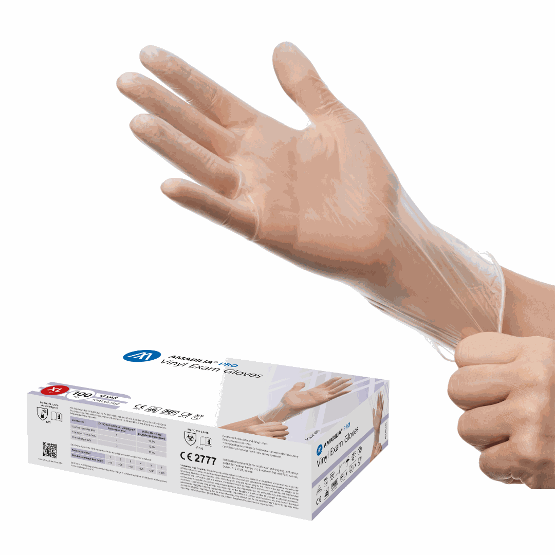 [8561556] Engångshandske Vinyl Transparent M 100 st/fp