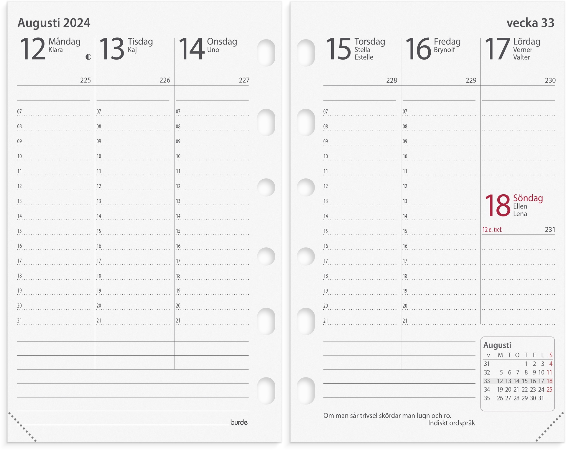 [61420324] Compact kalenders. Pres. 2024