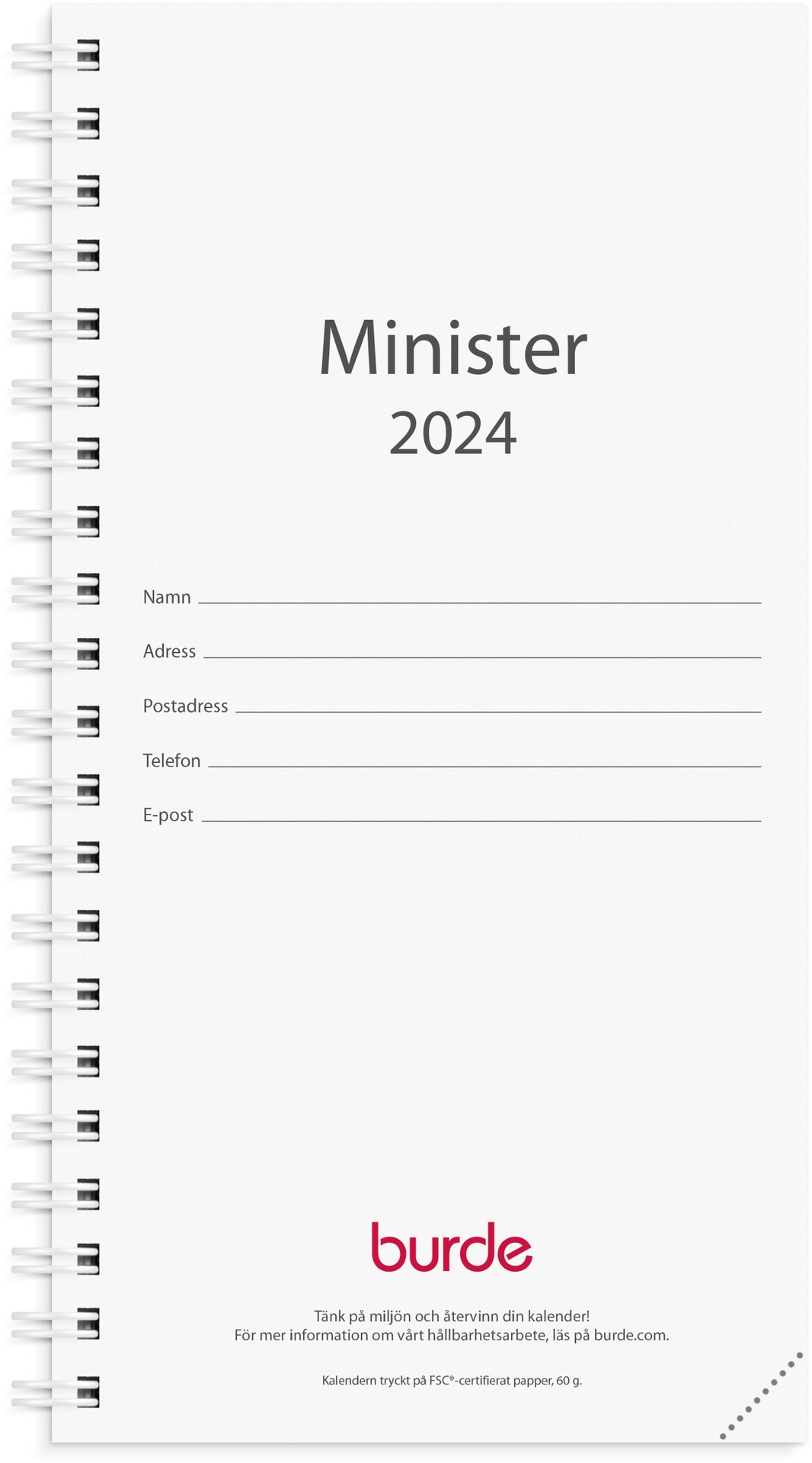[61363024] Kalender 2024 Minister refill