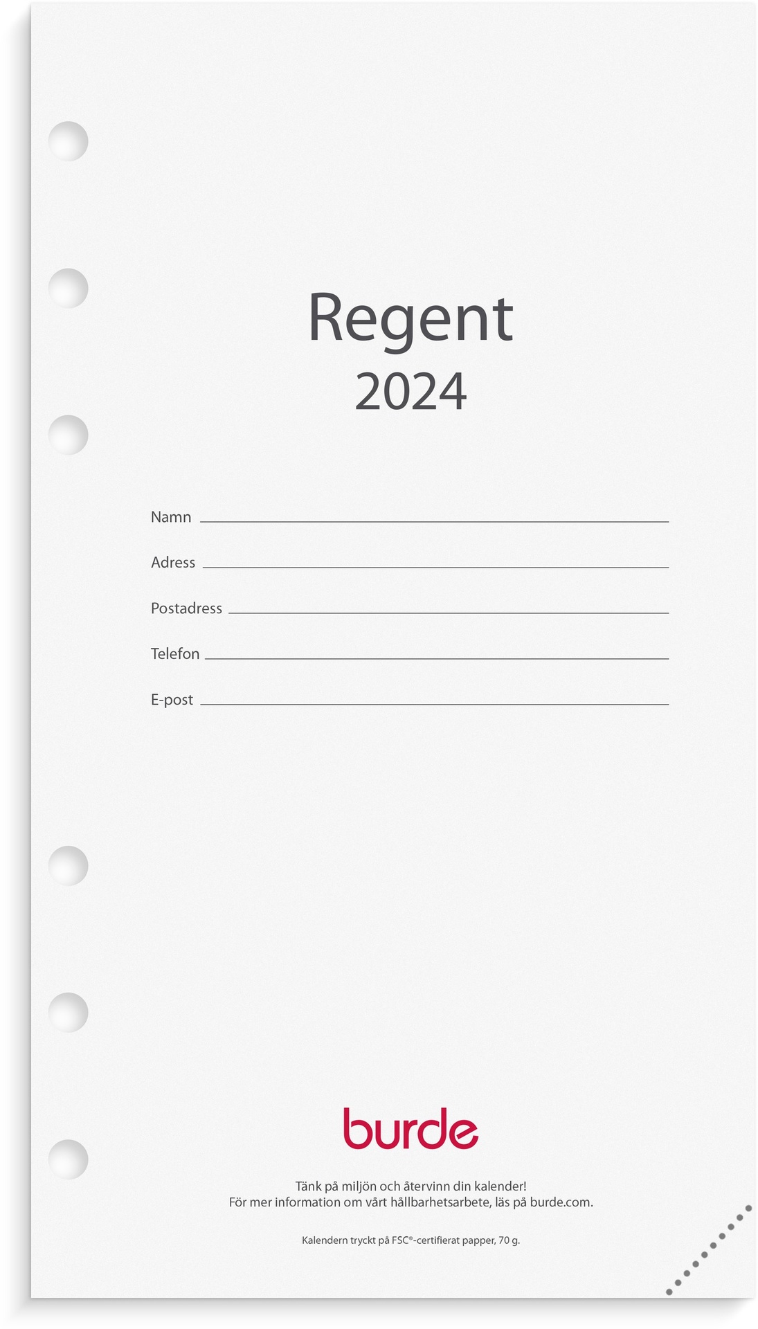 [61460124] Regent kalendersats 2024
