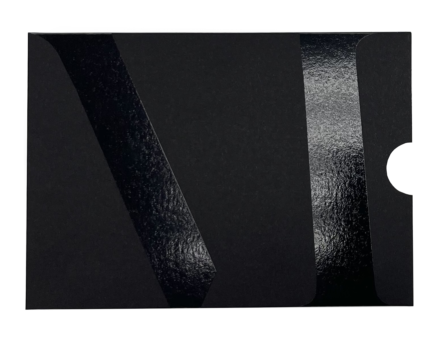 [EEMAN2077] Slidekuvert C6 svart folie + Part UV-lack utan logo