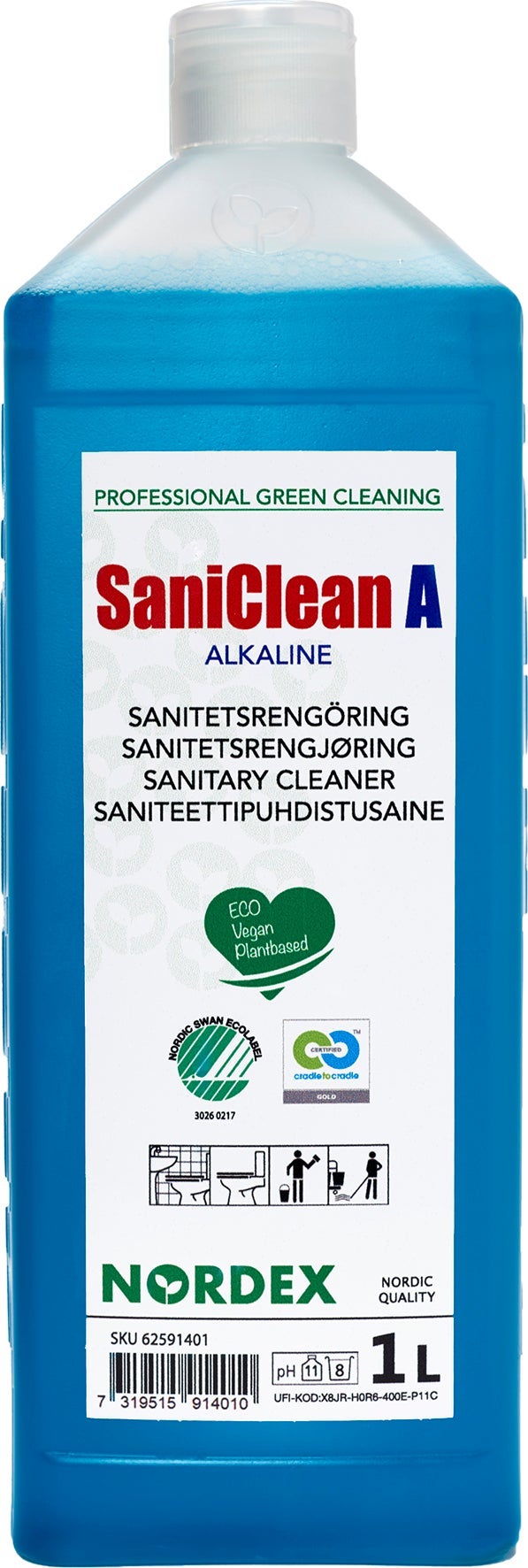 [8556892] SaniClean A sanitetsrent, 1 L