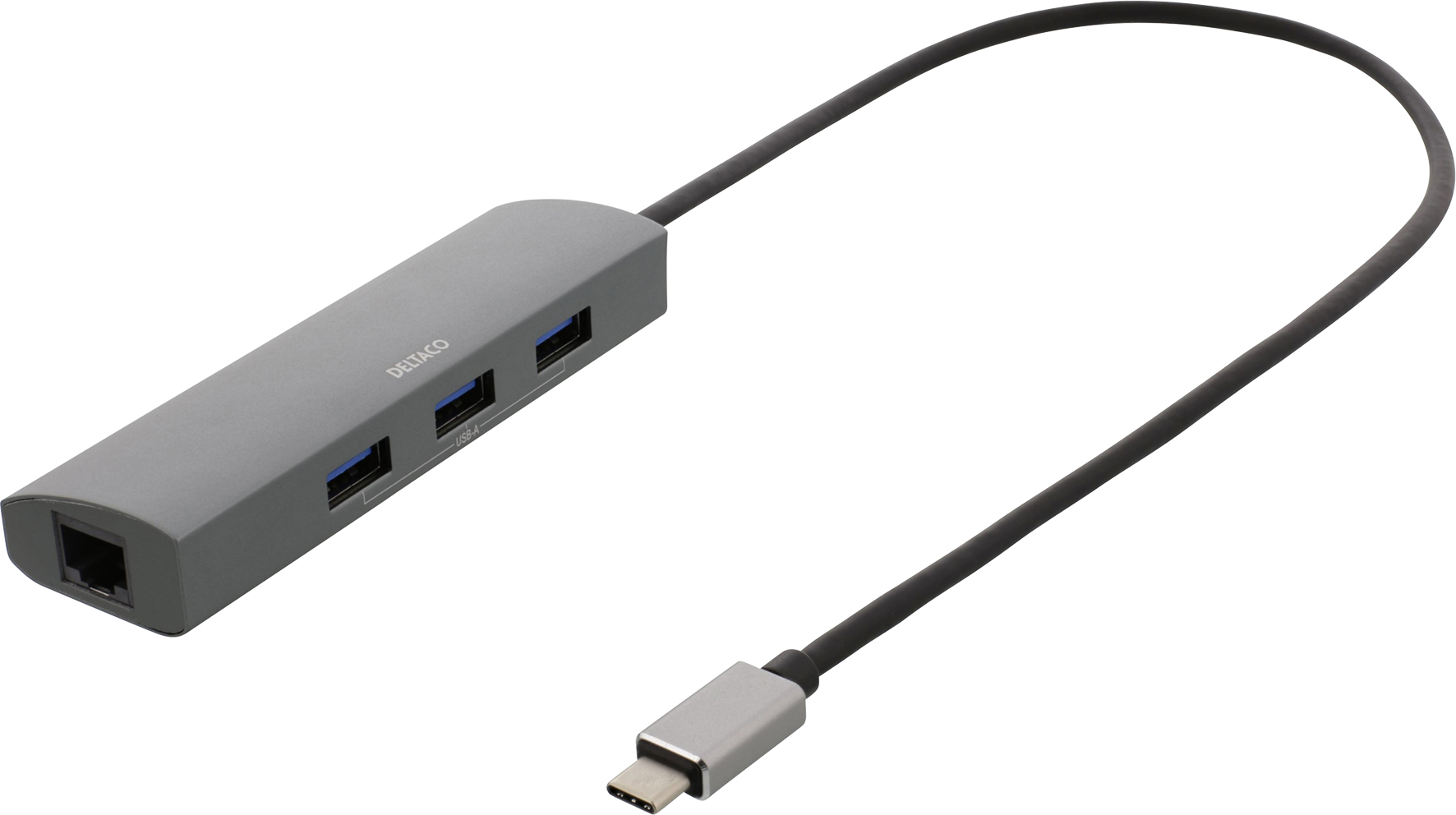 [8556194] Hub USB-C/RJ45/3xUSB-A 3.0 grå