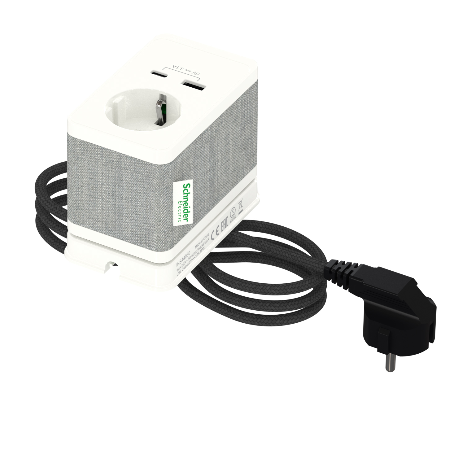 [8563582] GRENUTTAG BORDSENH 2M VIT/GRÅ