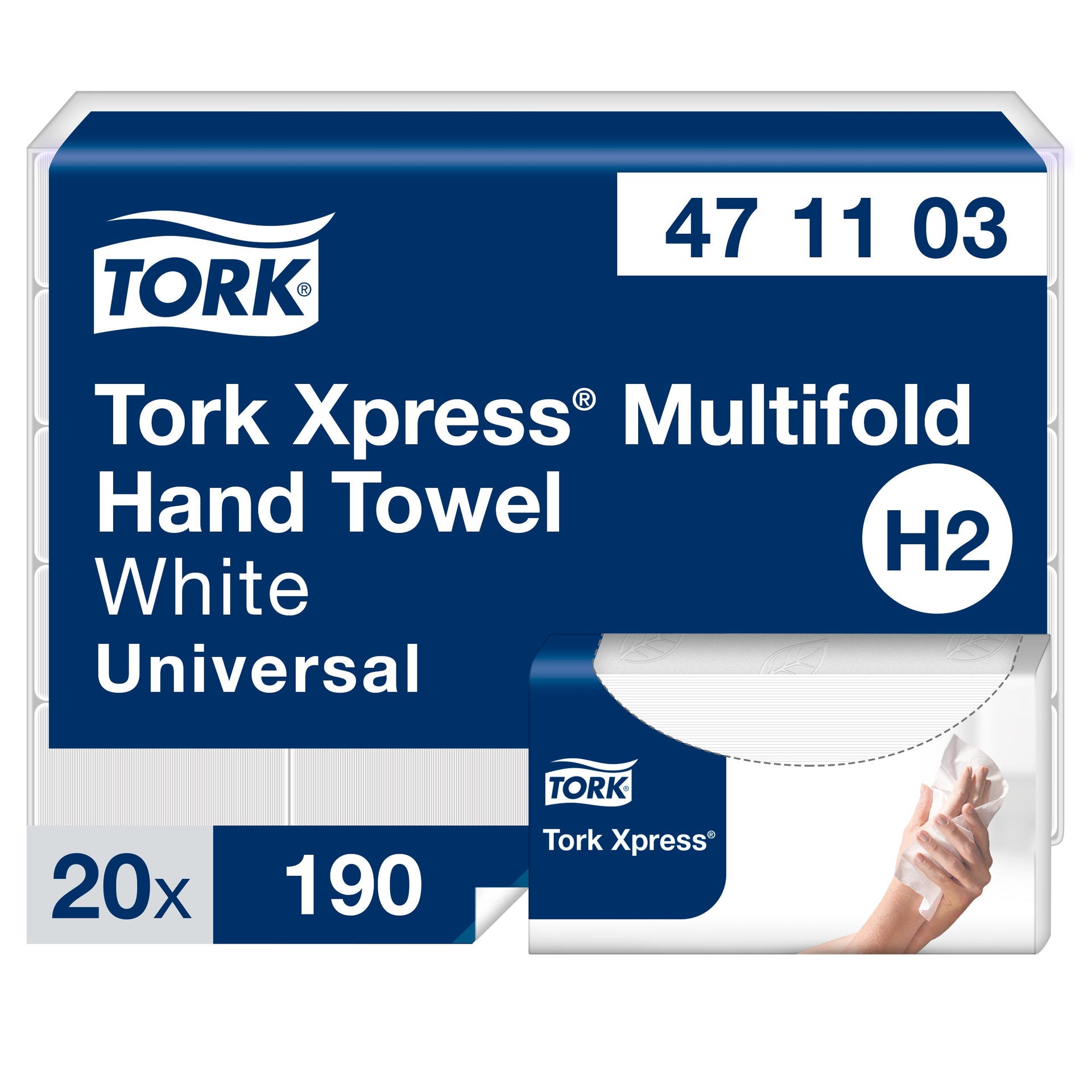 [2522145] Handduk Tork Mfold Uni H2