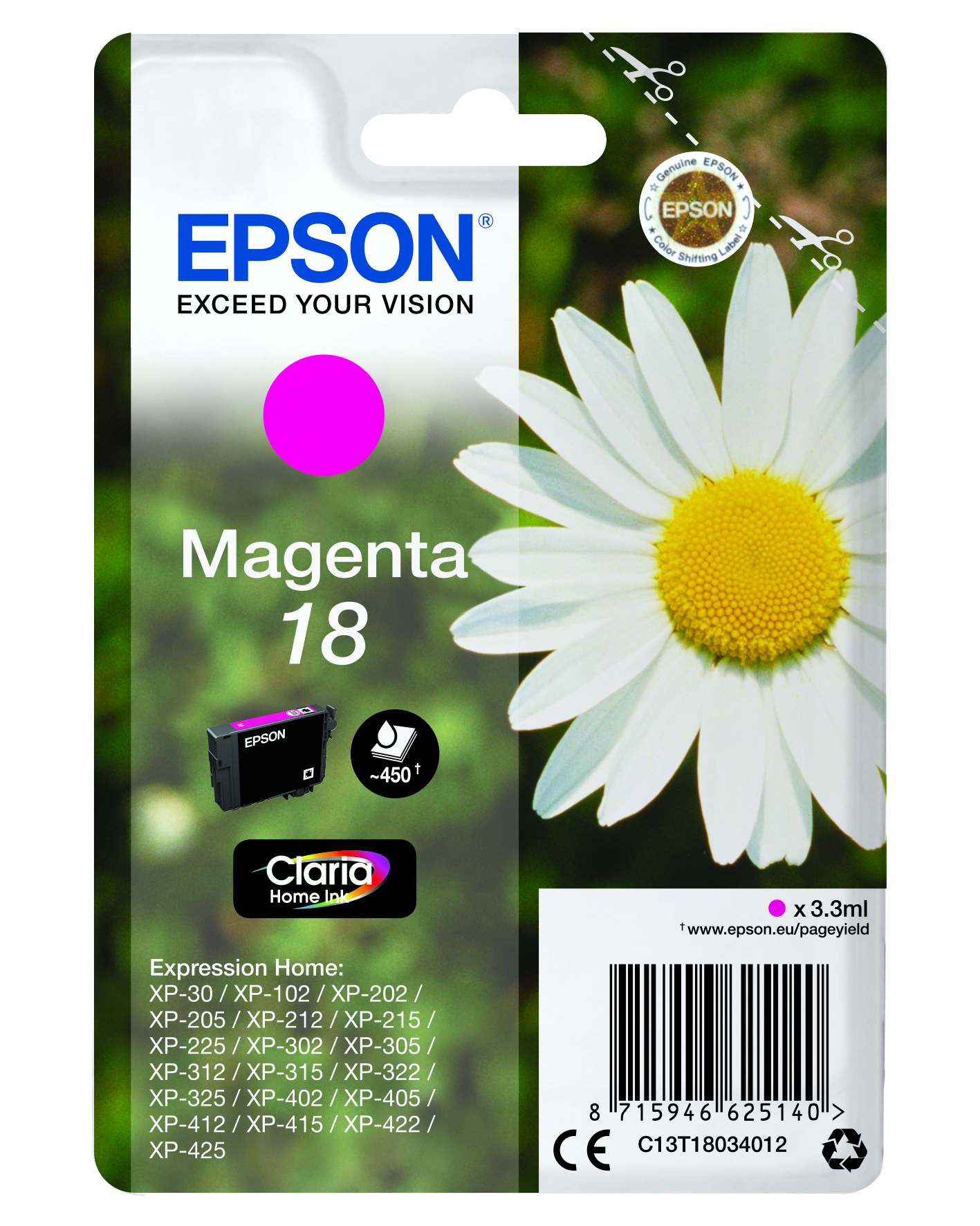 [8563887] Bläck Epson T1803 Magenta