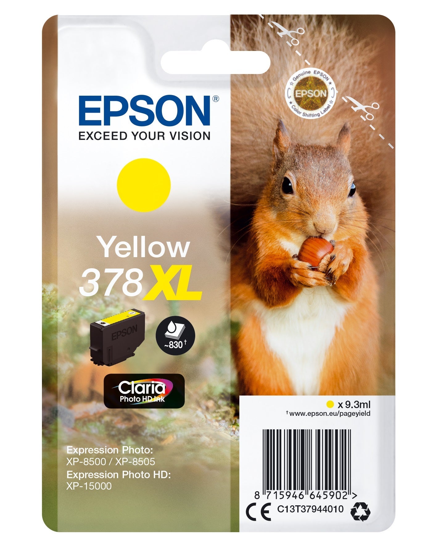 [8563928] Bläck Epson T378 XL Gul
