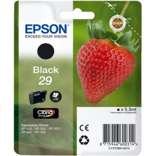 [8563907] Bläckpatron Epson 29 Svart