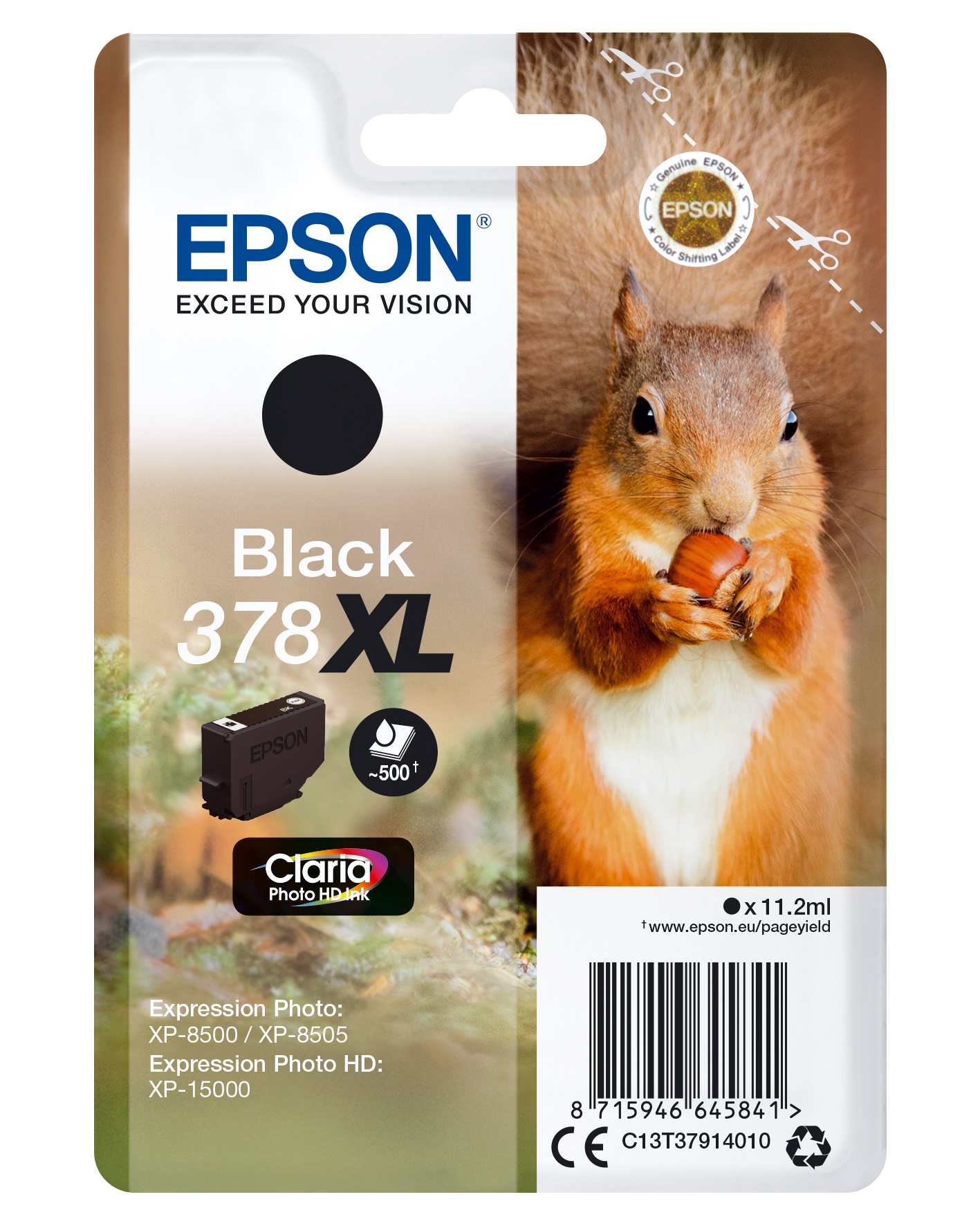 [8563925] Bläck Epson T378 Svart