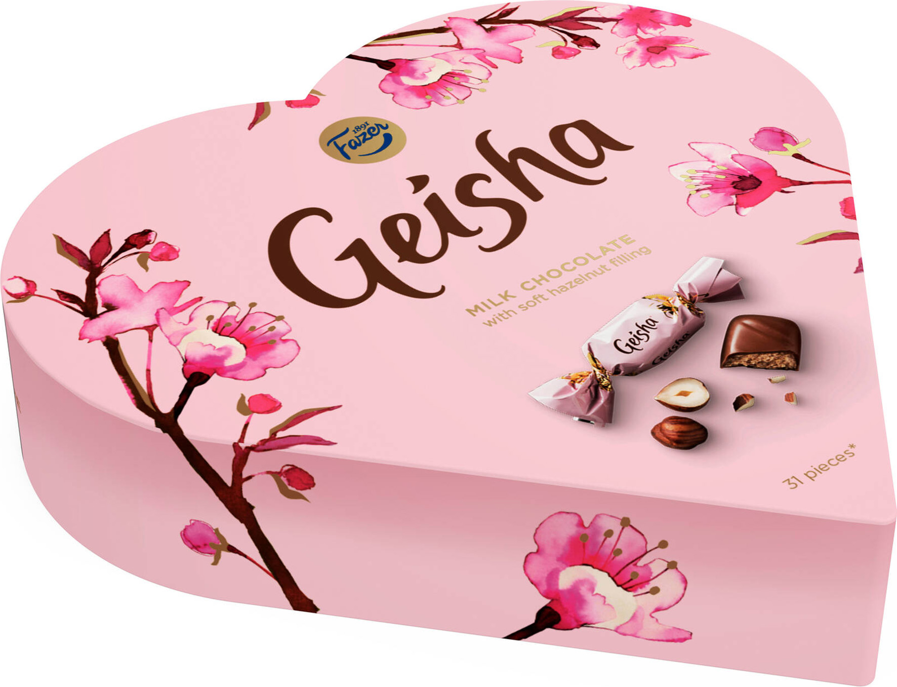 [8556620] Chokladask hjärta Geisha 225g