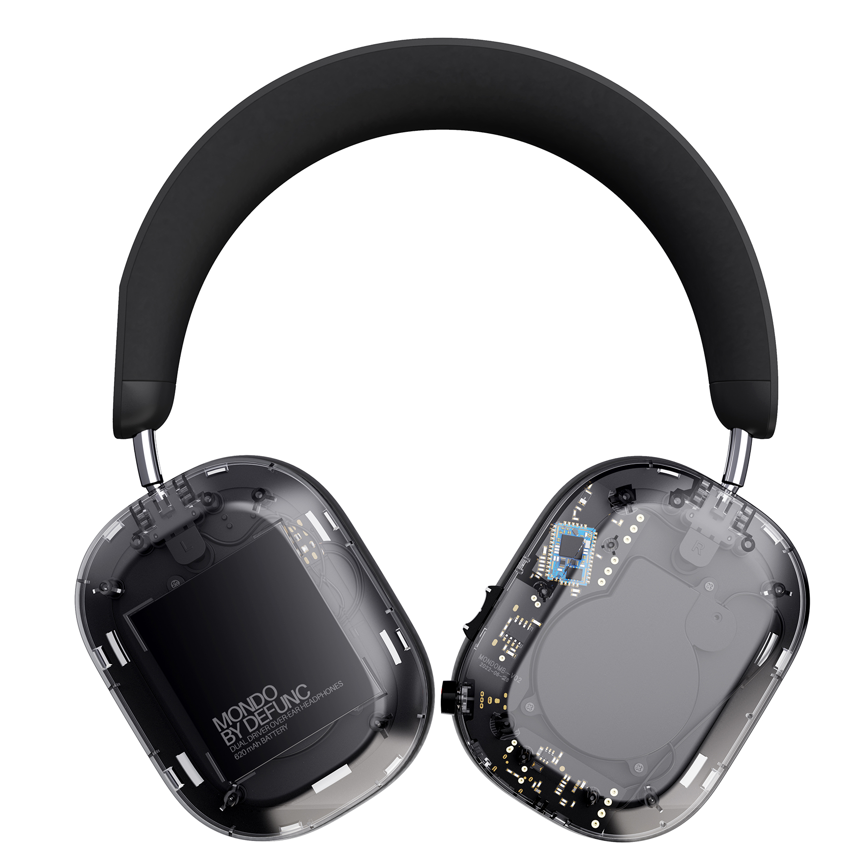 [8564229] Mondo Over-Ear Headphone clear
