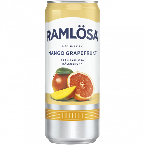 [E3031] Ramlösa Mango Grapefrukt 33cl burk sleek 20burk/fp