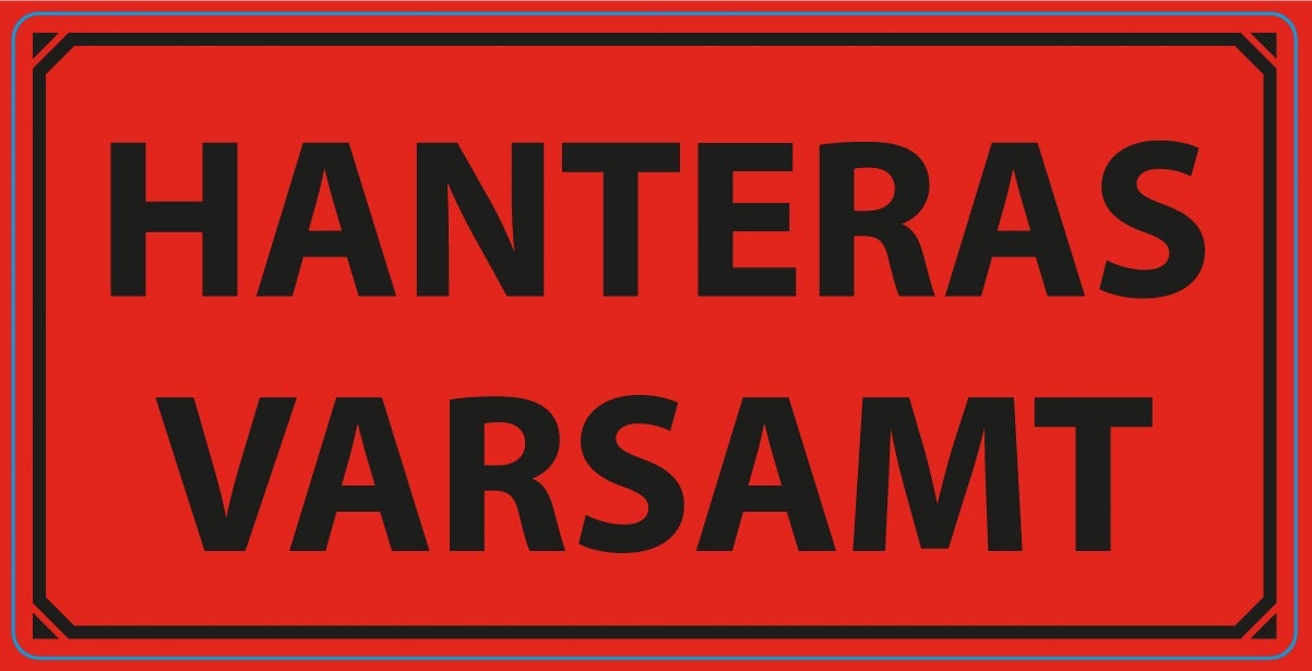 [8564929] Varningsetikett Hanteras Varsamt 1000/rl