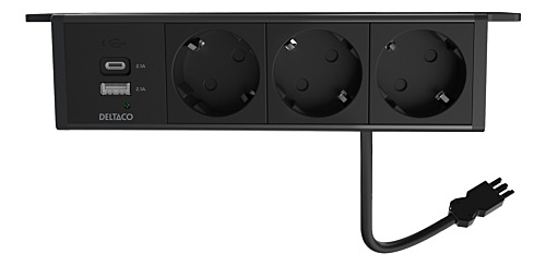 [8565073] Underbordet-3eluttag + A+C USB