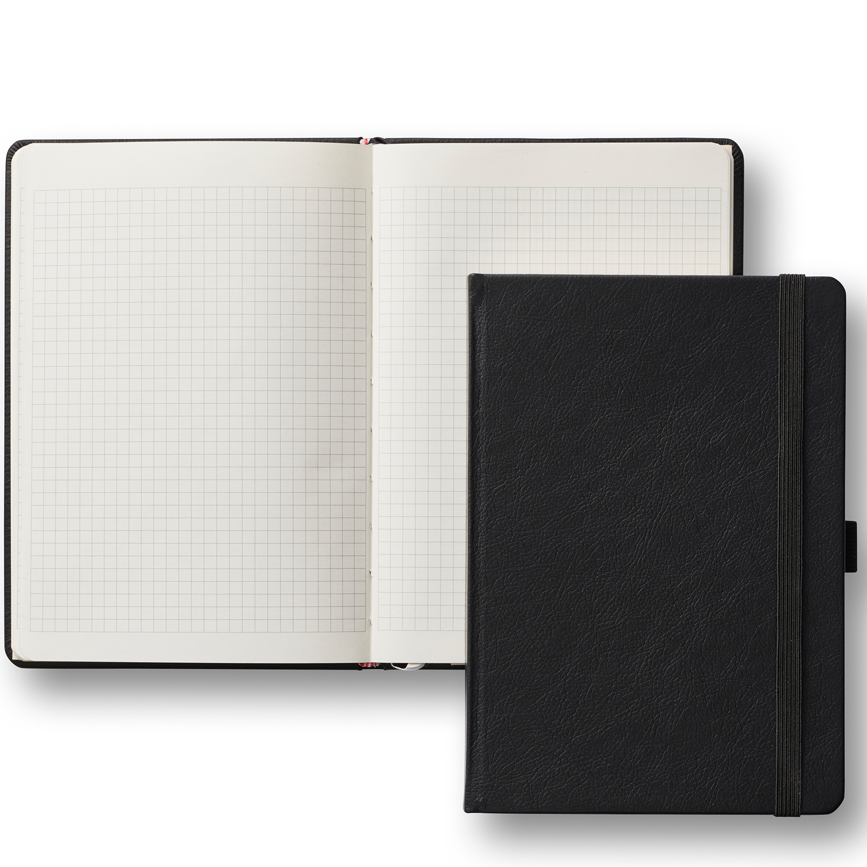 [8564268] Ant.bok Classic A5 rutat svart