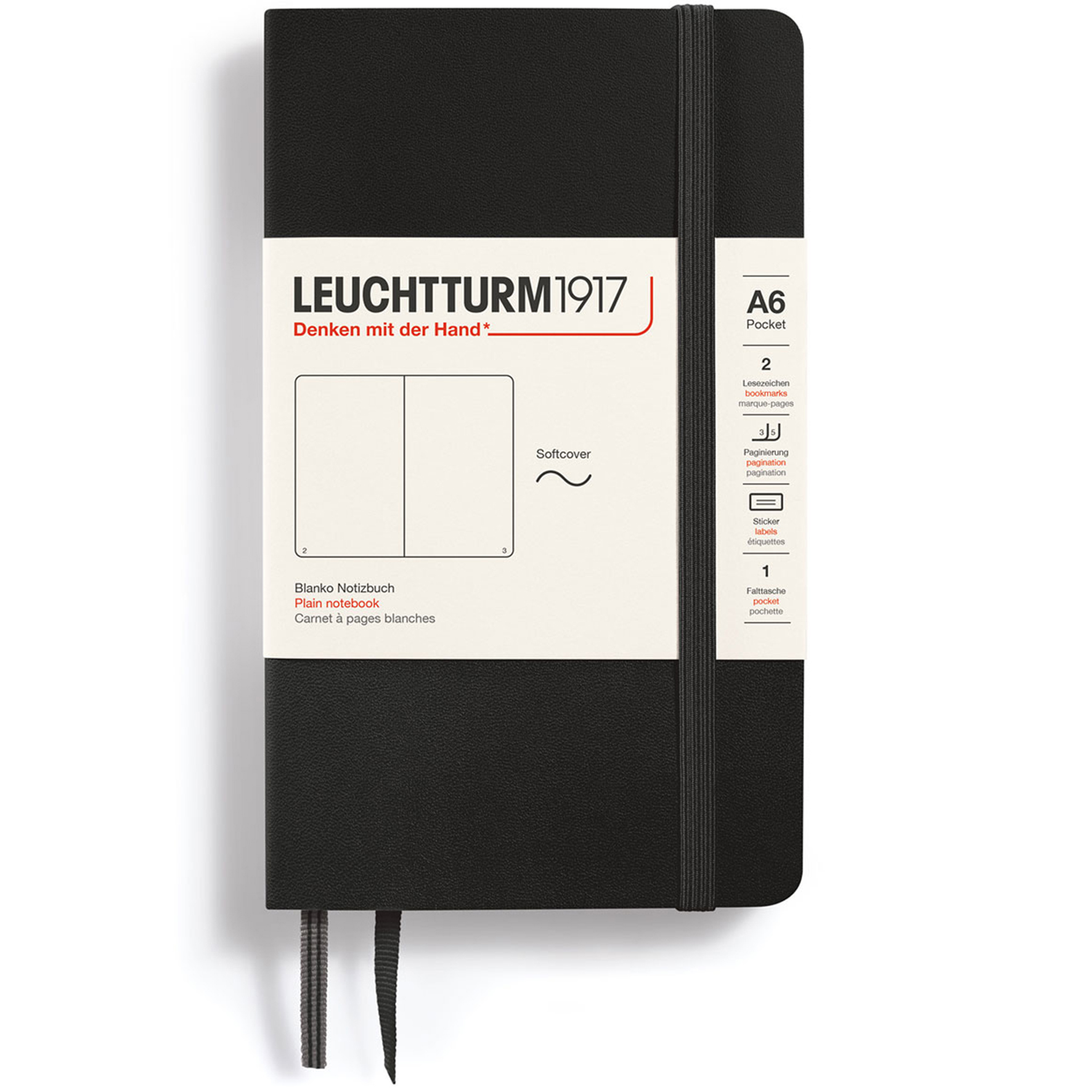 [2634971] Ant.bok A6 soft blank black