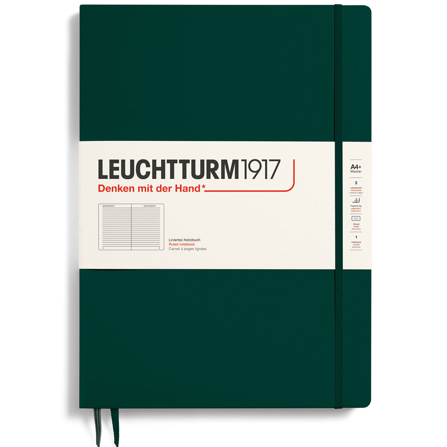 [2634765] Ant.bok A4+ linj forest green