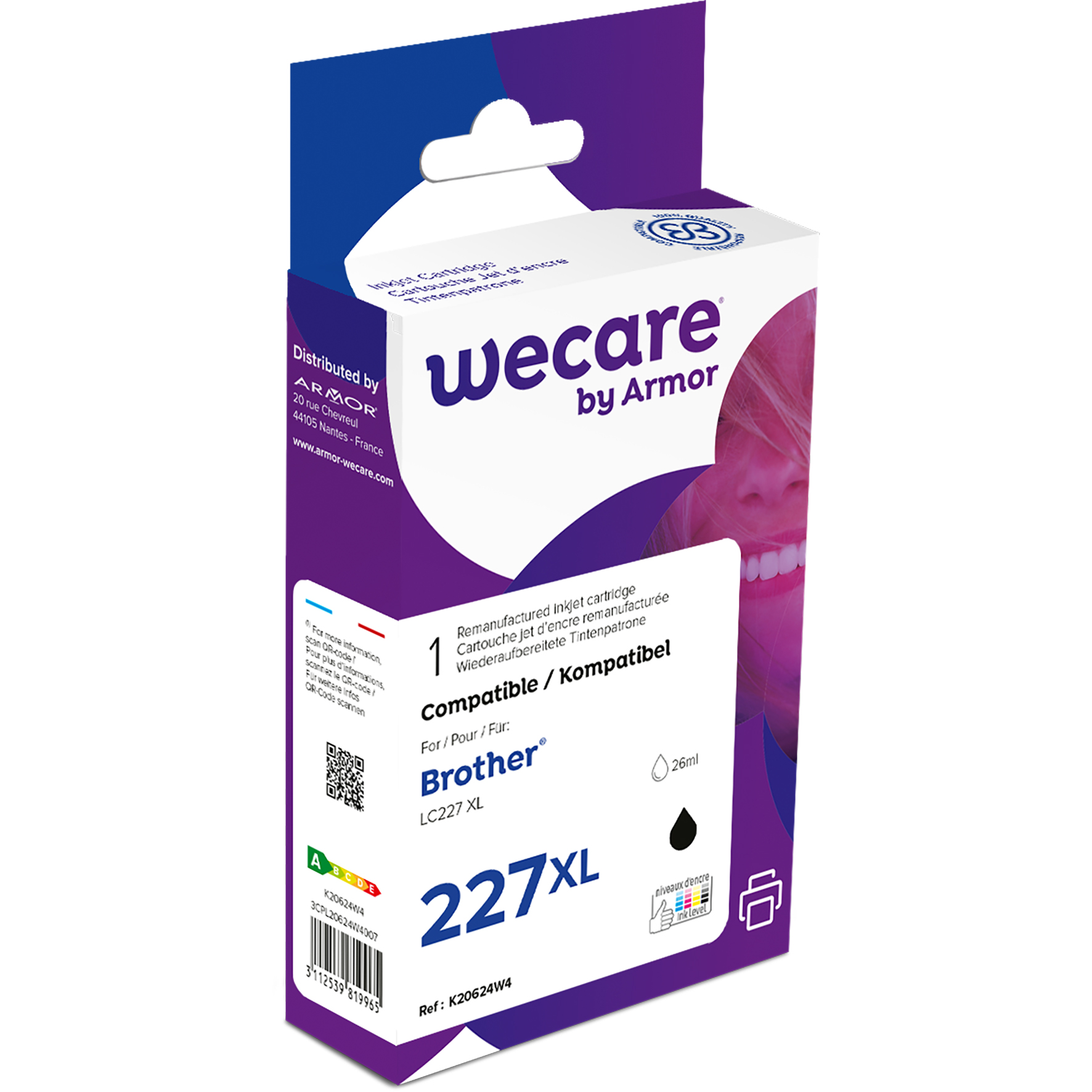 [5710039] Bläck Wecare LC227XL svart