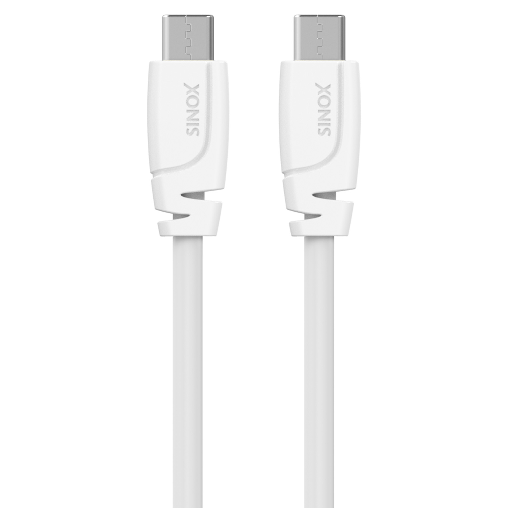 [8565243] USB C 2.0 kabel. 2m. Vit