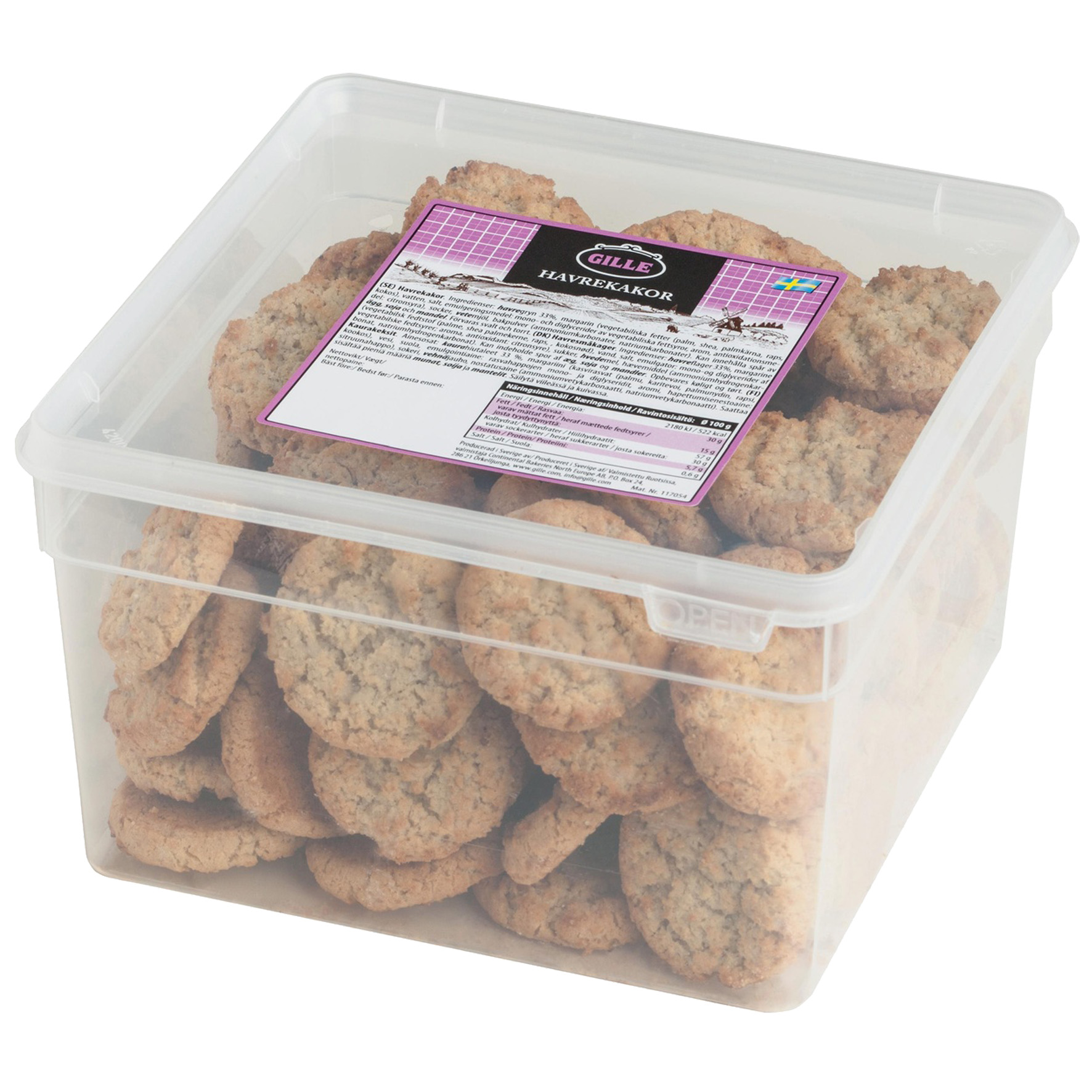 [8566410] Havrekakor på burk 800g